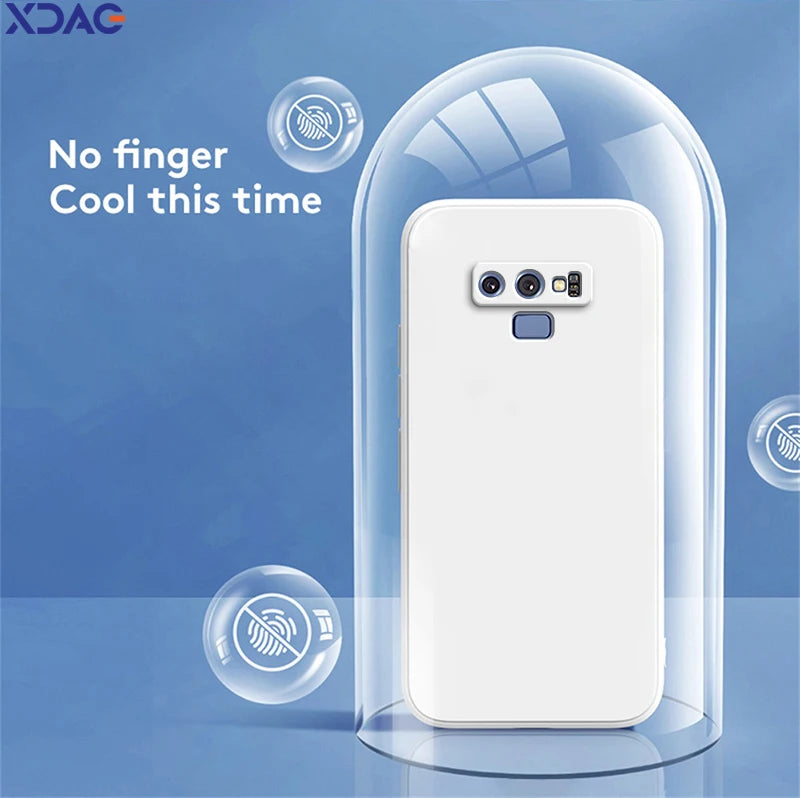 Vierkant vloeibaar siliconen hoesje voor Samsung Galaxy Note9 Note 9 telefoonhoesje Candy