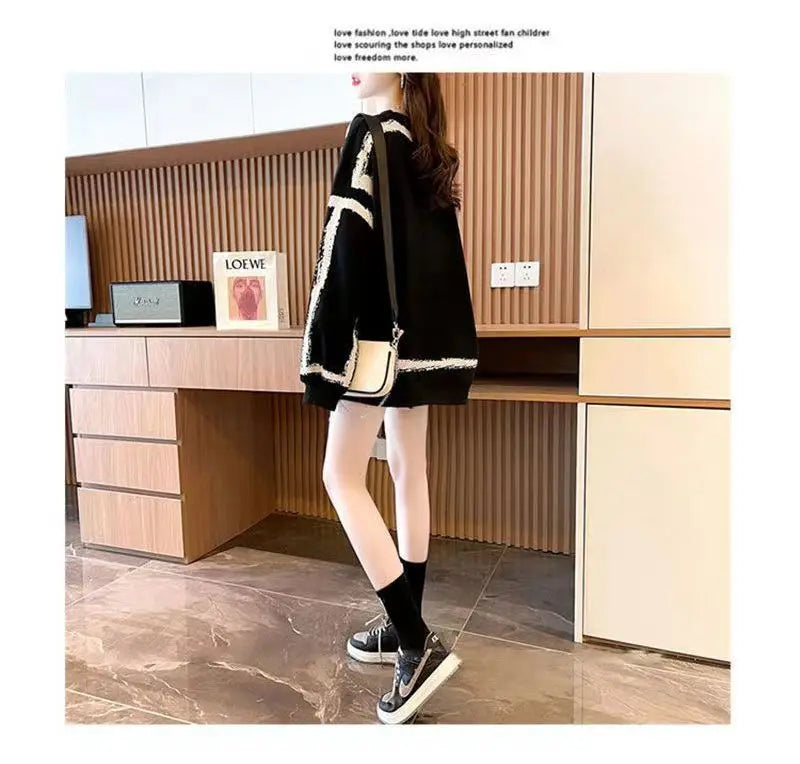 Dameskleding Koreaanse vlinderprint streetwear Y2K sweatshirt casual oversized tuniek hoodie O