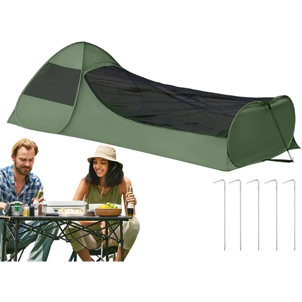 Foldable Pop Up Single Tent Portable Camping Tent Canopy Sleeping Net with