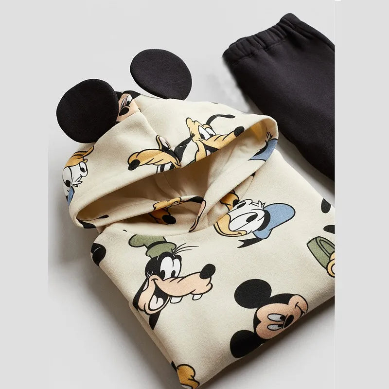 Детская толстовка с капюшоном Miceky Mouse Fashion, пуловер, свитшот для мальчиков, детский комбинезон для грузовиков