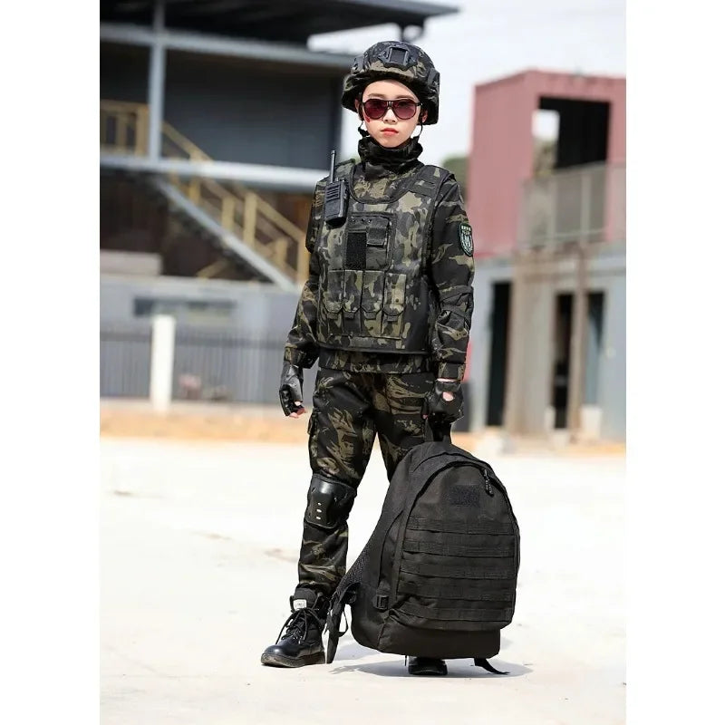 Tactical Military Uniform for Children s Day Camouflag Disguise Adult