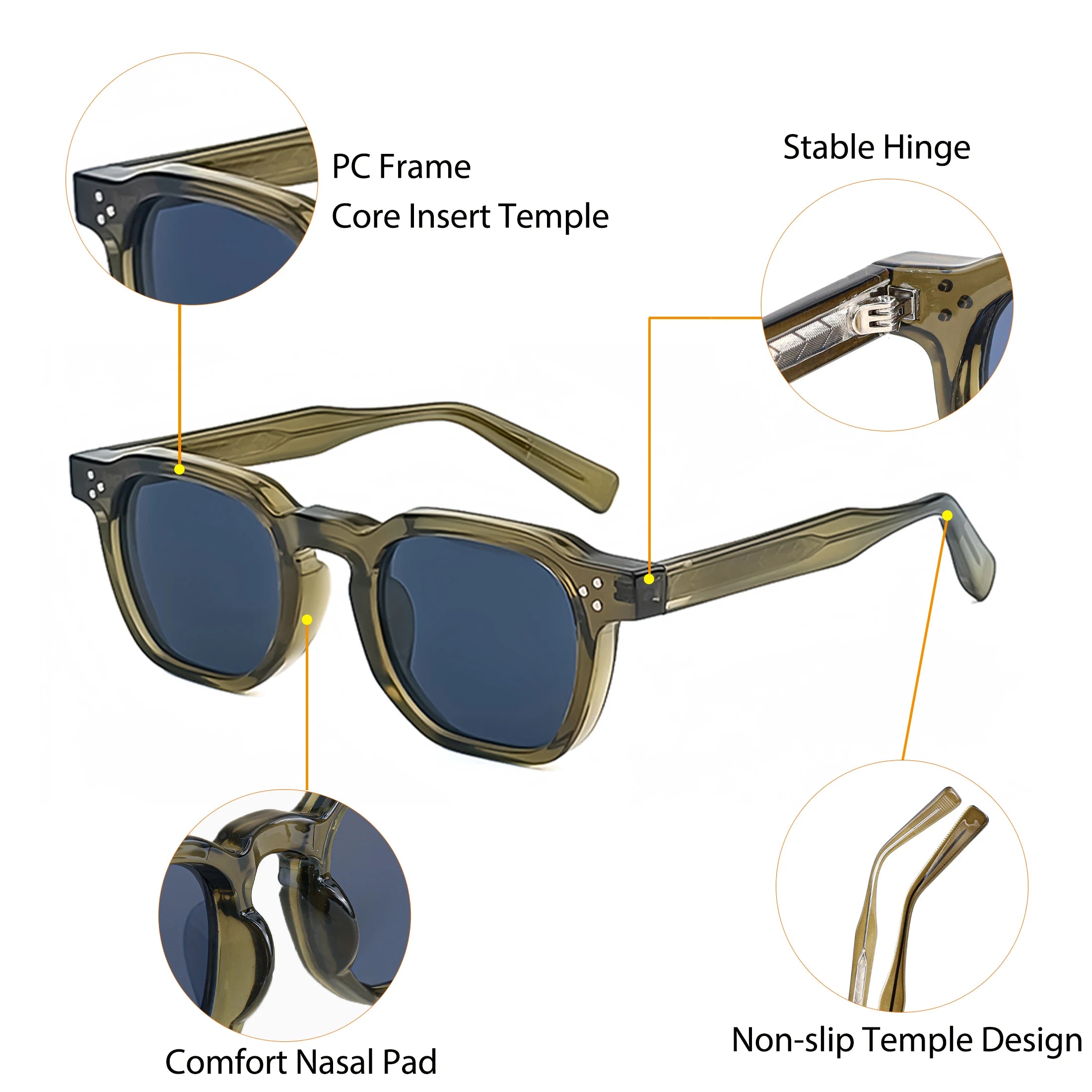 Caterside Retro Punk Men Sunglasses Square Personalized Design Glasses Women s