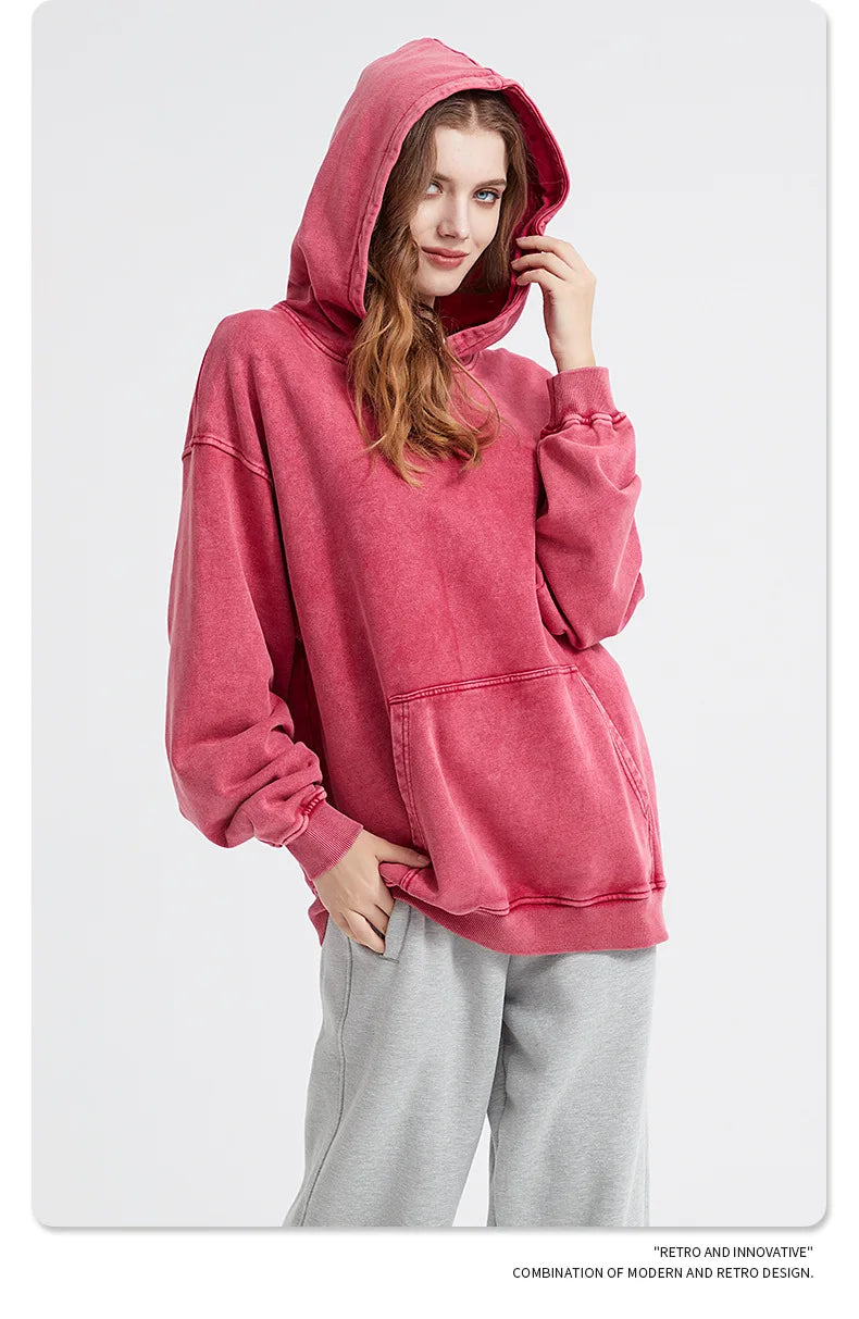 Bornladies Retro Verdikte Hoodie Mode Warme Trui 100% Katoen Dames Trend