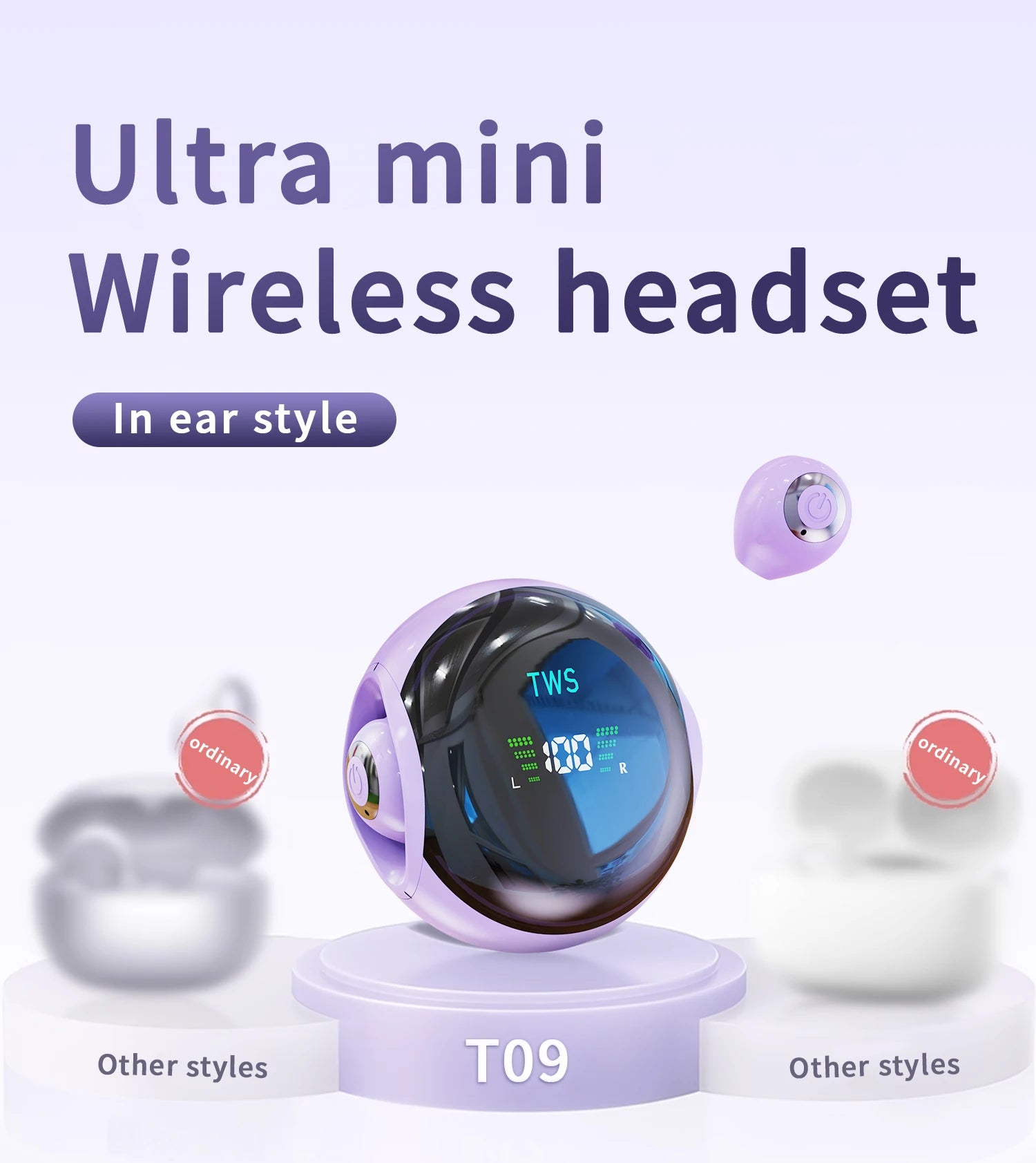 Hanging Rope Bluetooth Earphones With Dual Ear Ultra Small And Mini Semi In