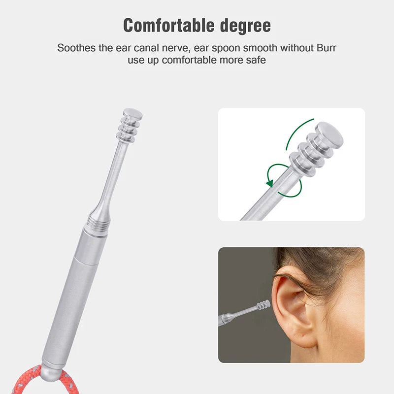 Boundless Voyage Portable Mini Titanium Toothpicks Holder Ear Wax Removal