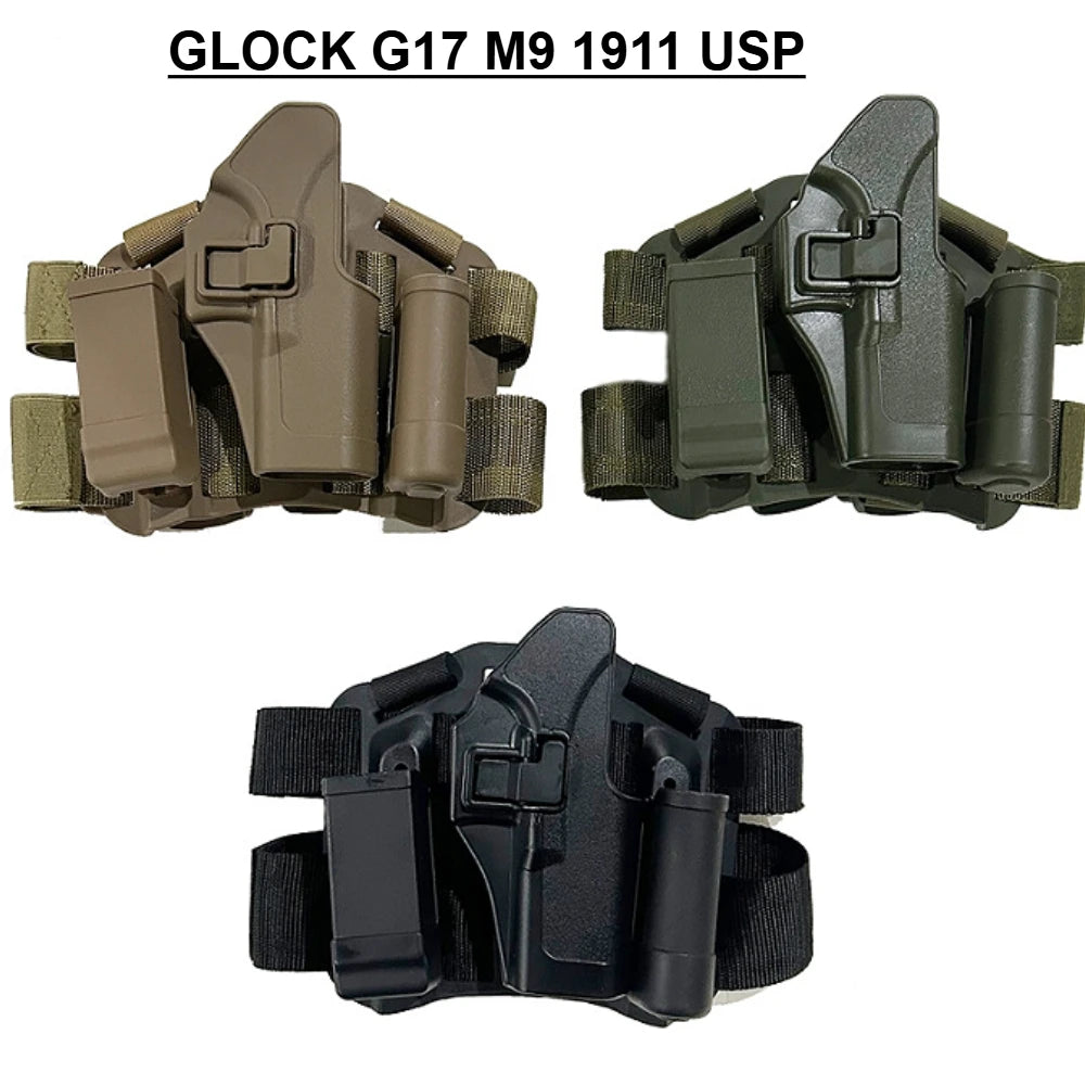 Tactical Gun Pistol Holster for G ock 17 19 USP 1911 M92 P226 Sig Outdoor Hidden Leather Holster