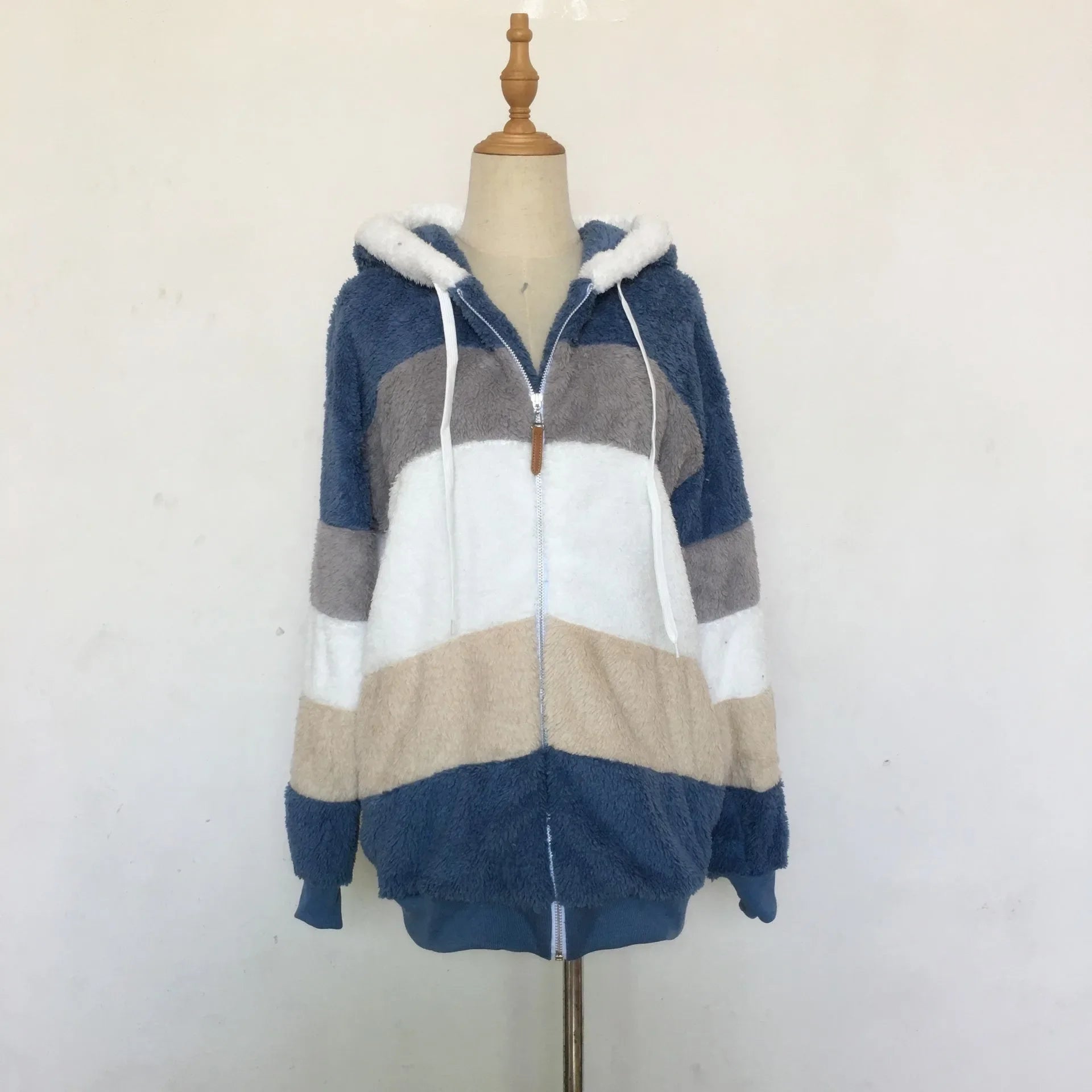 Oversized jas voor dames, herfst/winter, warme, zachte capuchon met capuchon