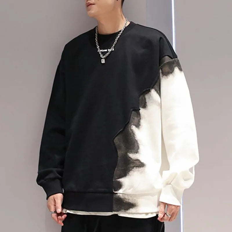 Autumn Winter American Fashion Brand Gradient Round Neck with Plush Plush and