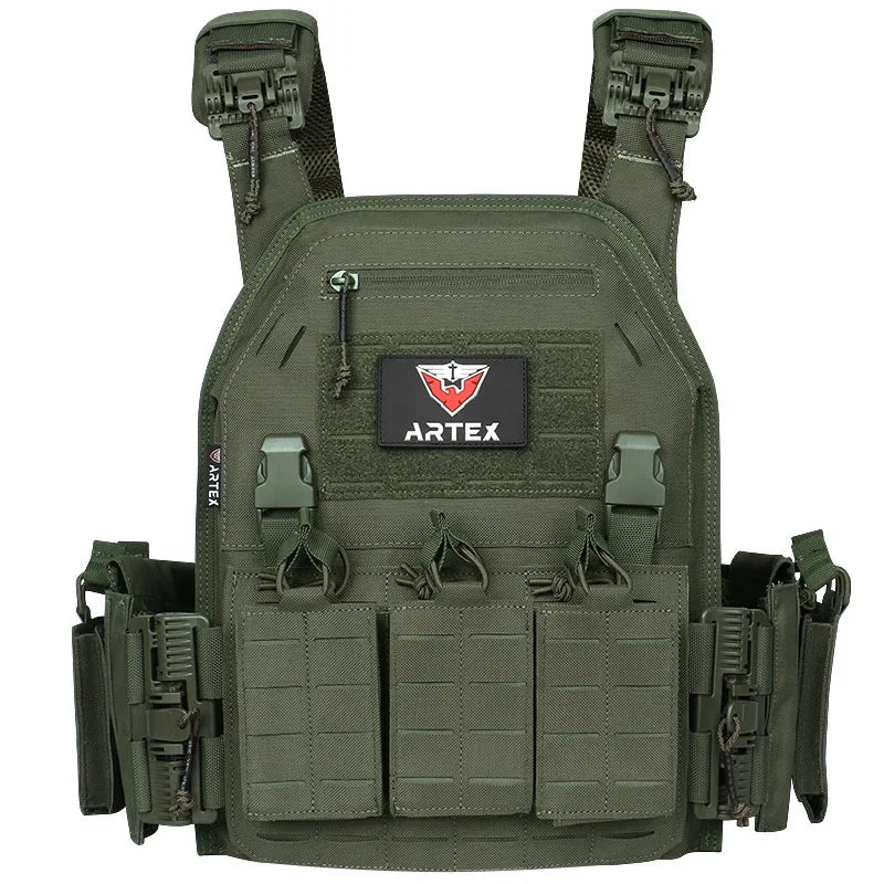 Tactical Plate Carrier Quick Release Fast Adjust Cummerbund Laser Cut Vest