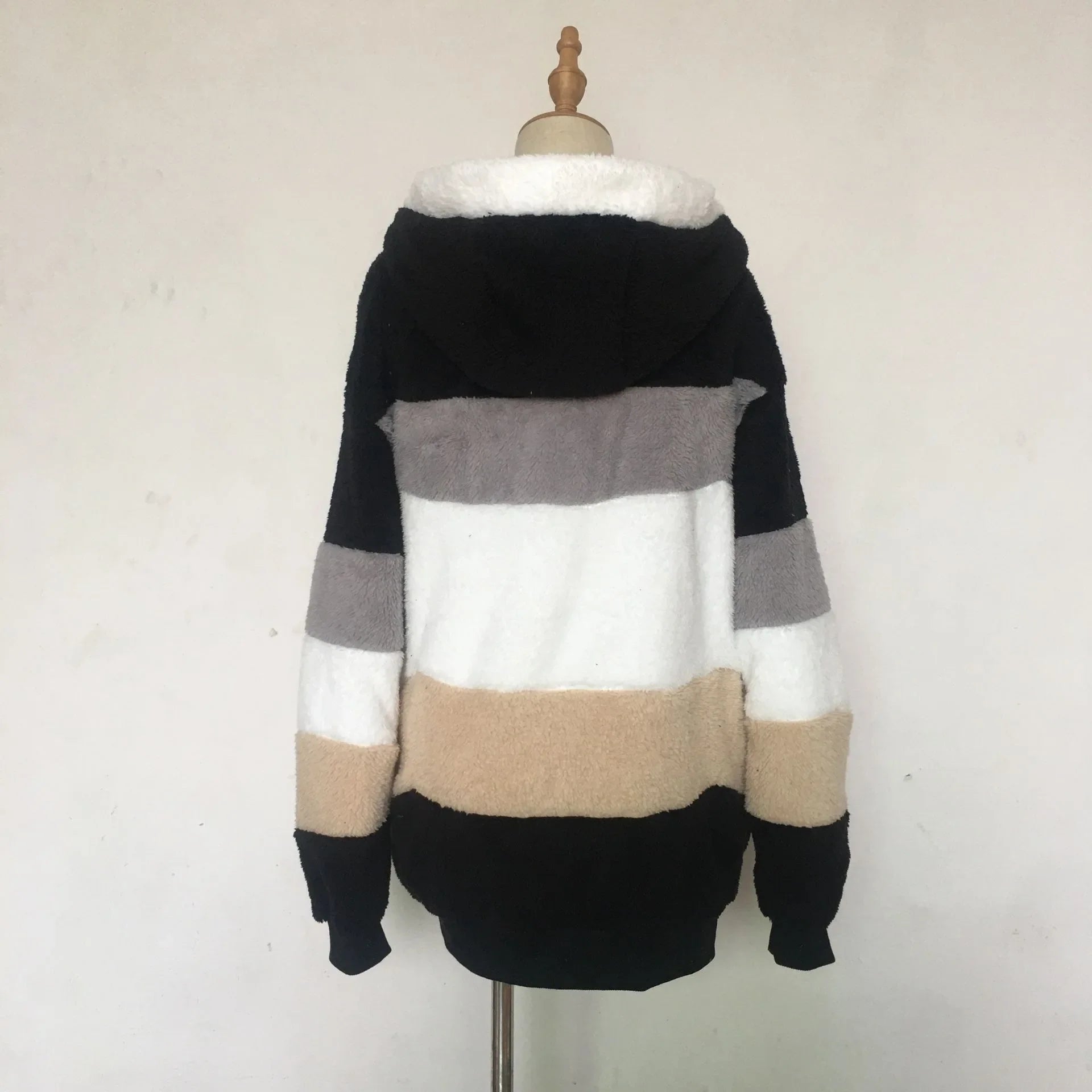 Oversized jas voor dames, herfst/winter, warme, zachte capuchon met capuchon