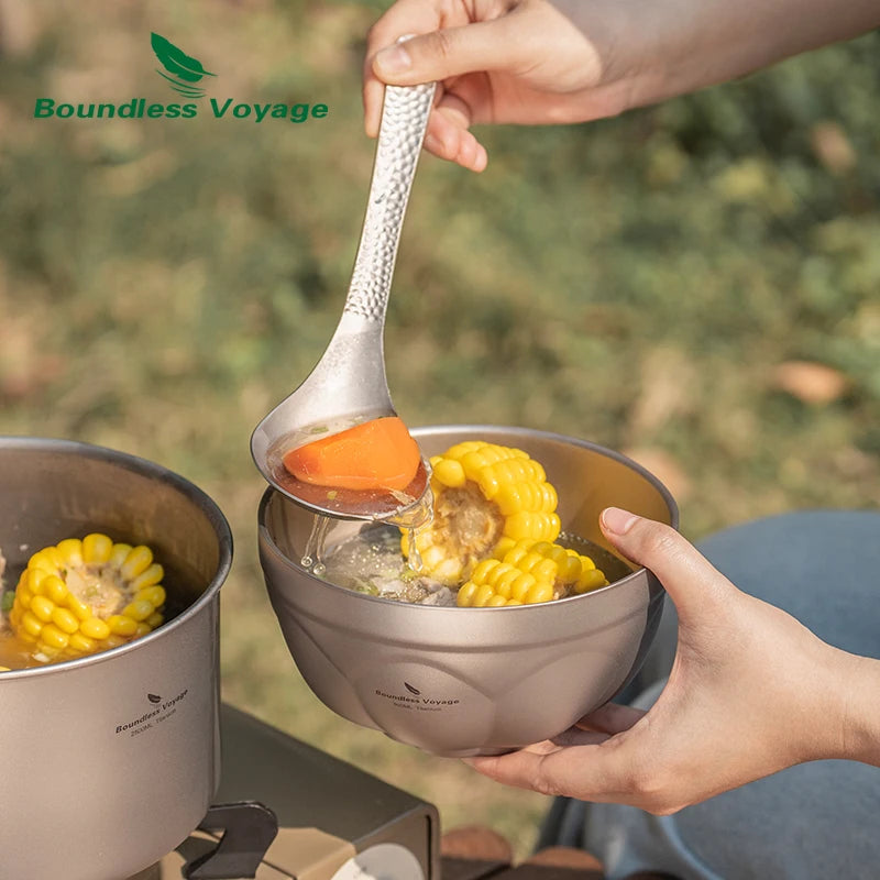Boundless Voyage 500ml 800ml Titanium Double Wall Insulated Bowl Lightweight