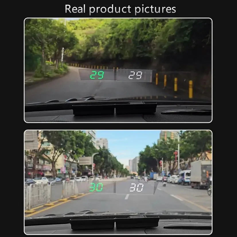 Auto Head-Up HD Display GPS Snelheidsmeter Snelheid KMH Digitale HUD Voorruit