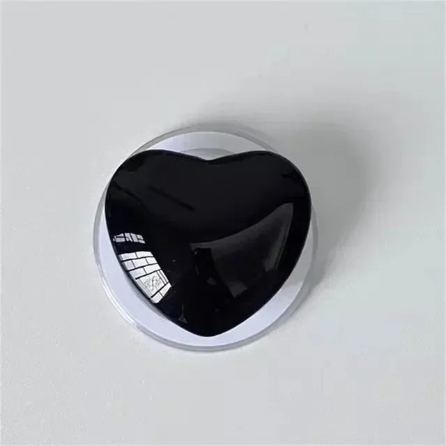 Desktop Magnetic Phone Holder Cute Glass Love Heart Design Cell Phone Support