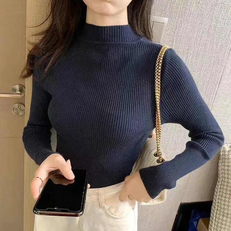 Heliar Dames Turtleneck Trui Gebreide Zachte Truien Kasjmier Truien Basic