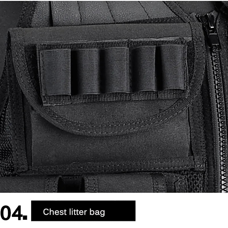 Adjustable Molle Tactical Vest Military Combat Body Armor Vests Security Hunting