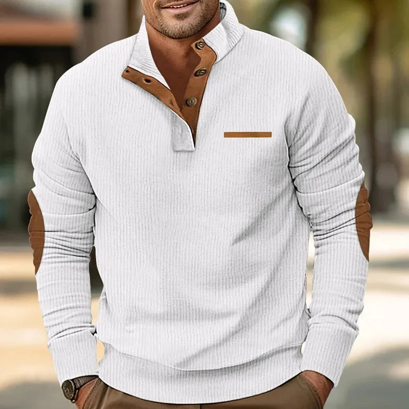 Casual Outdoor Men s Jacket Spring Autumn Corduroy Long Sleeve Stand Collar Sweatshirt Comfortable