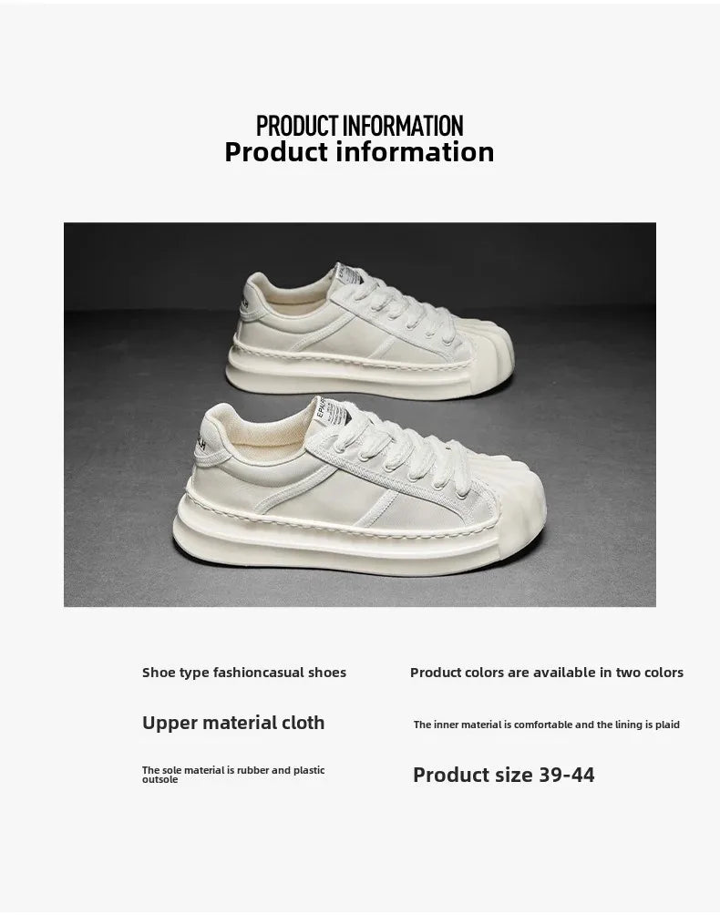 Casual Trendy Summer Shell Head Men s Shoes Breathable Niche Design Sensibility Sports White