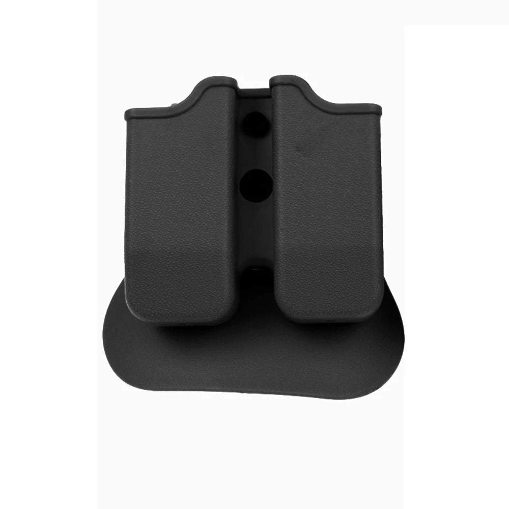 Tactical Double Magazine Holster Universal 9mm .40 Caliber Stack Mag Holder with 1.5 2 Inches Belt