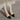 A Style of Women s Thick heeled French style Color blocked Shallow moused Pointed toe Mid heel