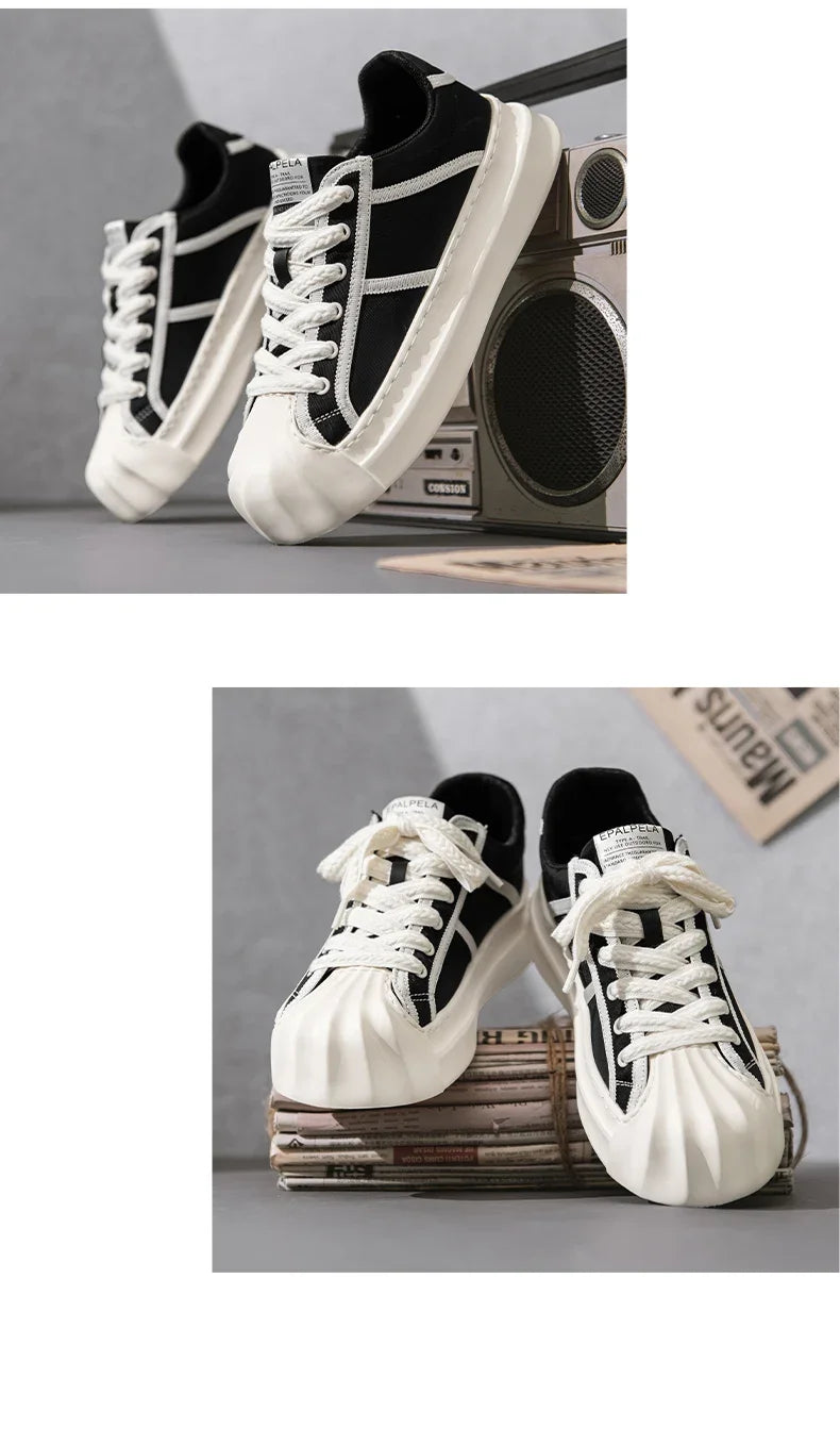 Casual Trendy Summer Shell Head Men s Shoes Breathable Niche Design Sensibility Sports White