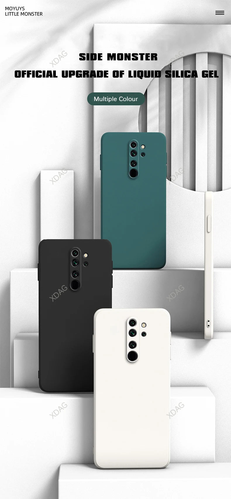 Eenvoudige telefoonhoes voor Xiaomi Redmi Note8 Note 8 Pro 8Pro Zacht snoep vierkant