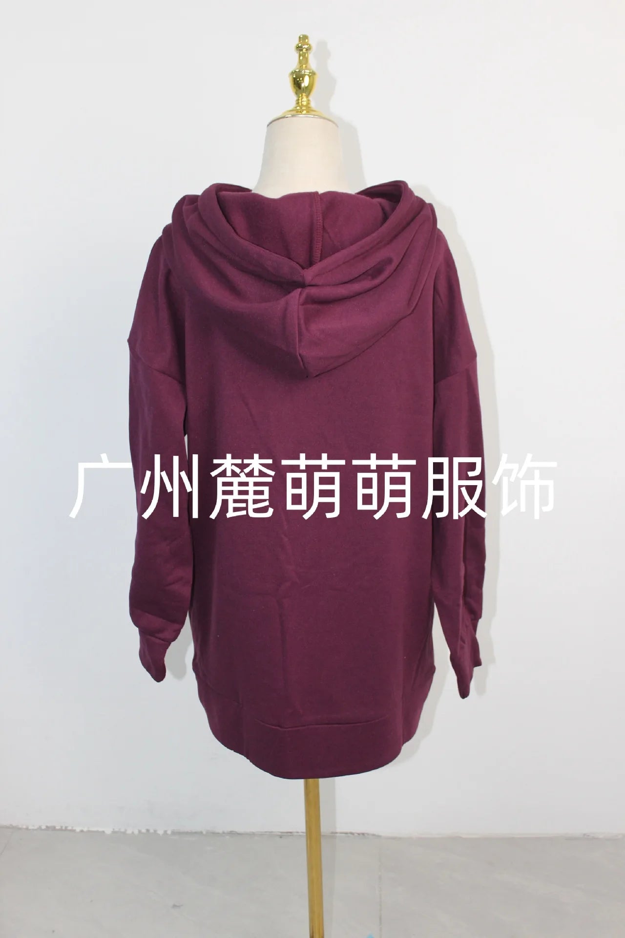 Gepersonaliseerde herfst- en wintertrui met capuchon, lange pluche trui met rits