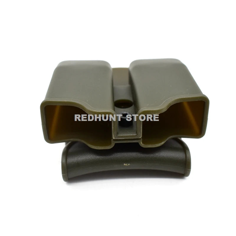 Tactical Double Magazine Holster Universal 9mm .40 Caliber Stack Mag Holder with 1.5 2 Inches Belt
