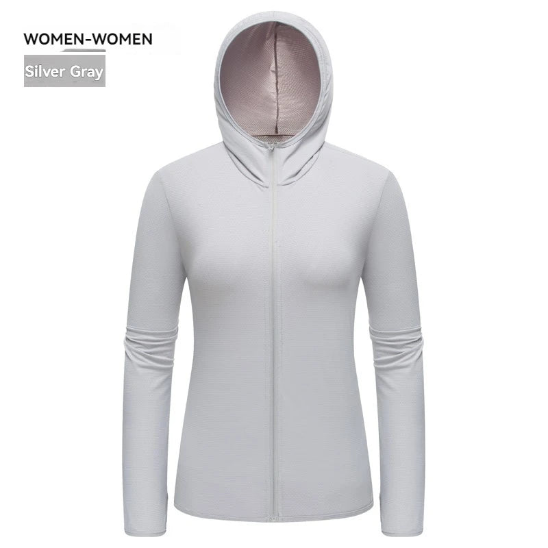 Ademende Ice Silk-zonnebrandkleding voor heren en dames, UV-bestendig, buitensporten