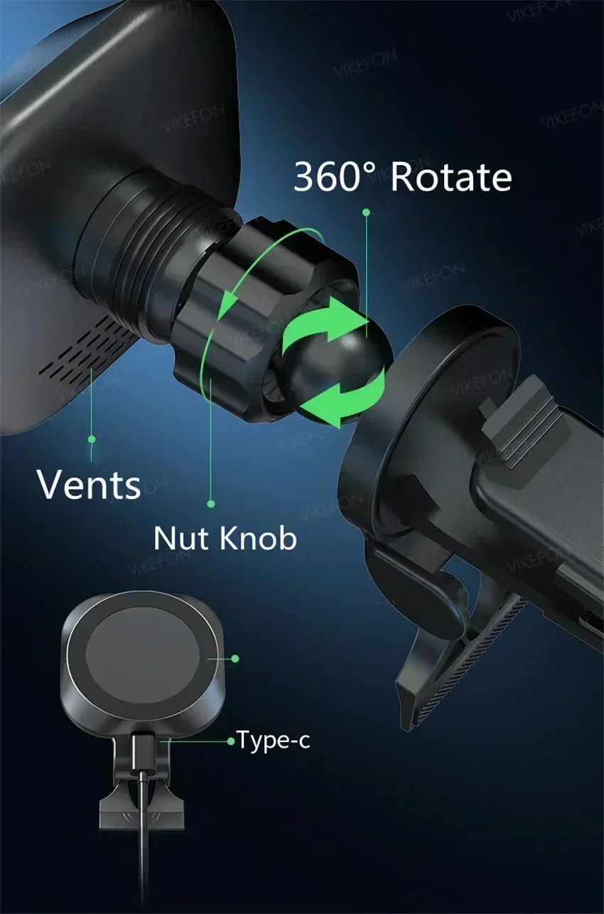 Magnetische draadloze autolader, autotelefoonhouder, autobeugel voor iPhone 16