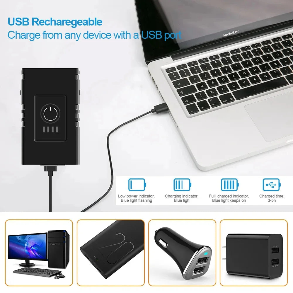 Bk02 Fietslamp USB Oplaadbaar T6 LED Fietsverlichting 6 Standen MTB Zaklamp
