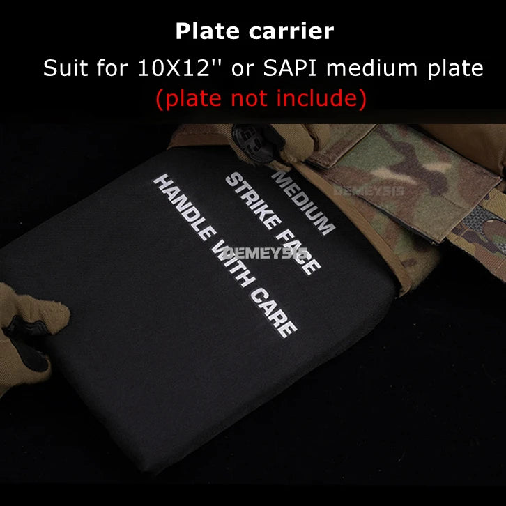 Tactical Vest Airsoft Plate Carrier Military Training Modular Molle System with Triple Magazine