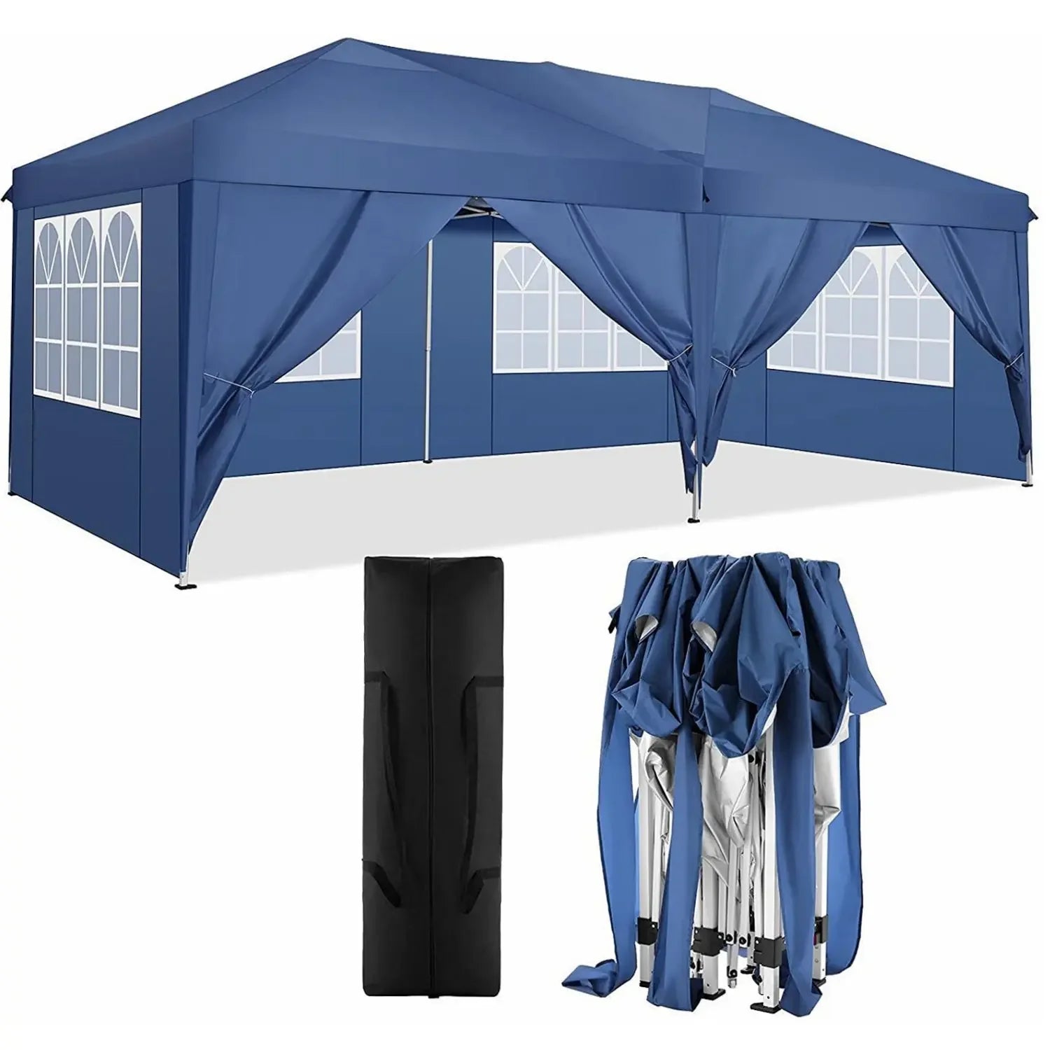 Pavilion Popup Gazebo 3x6m Waterproof Folding Gazebo Tent Party Tent with 4 Side