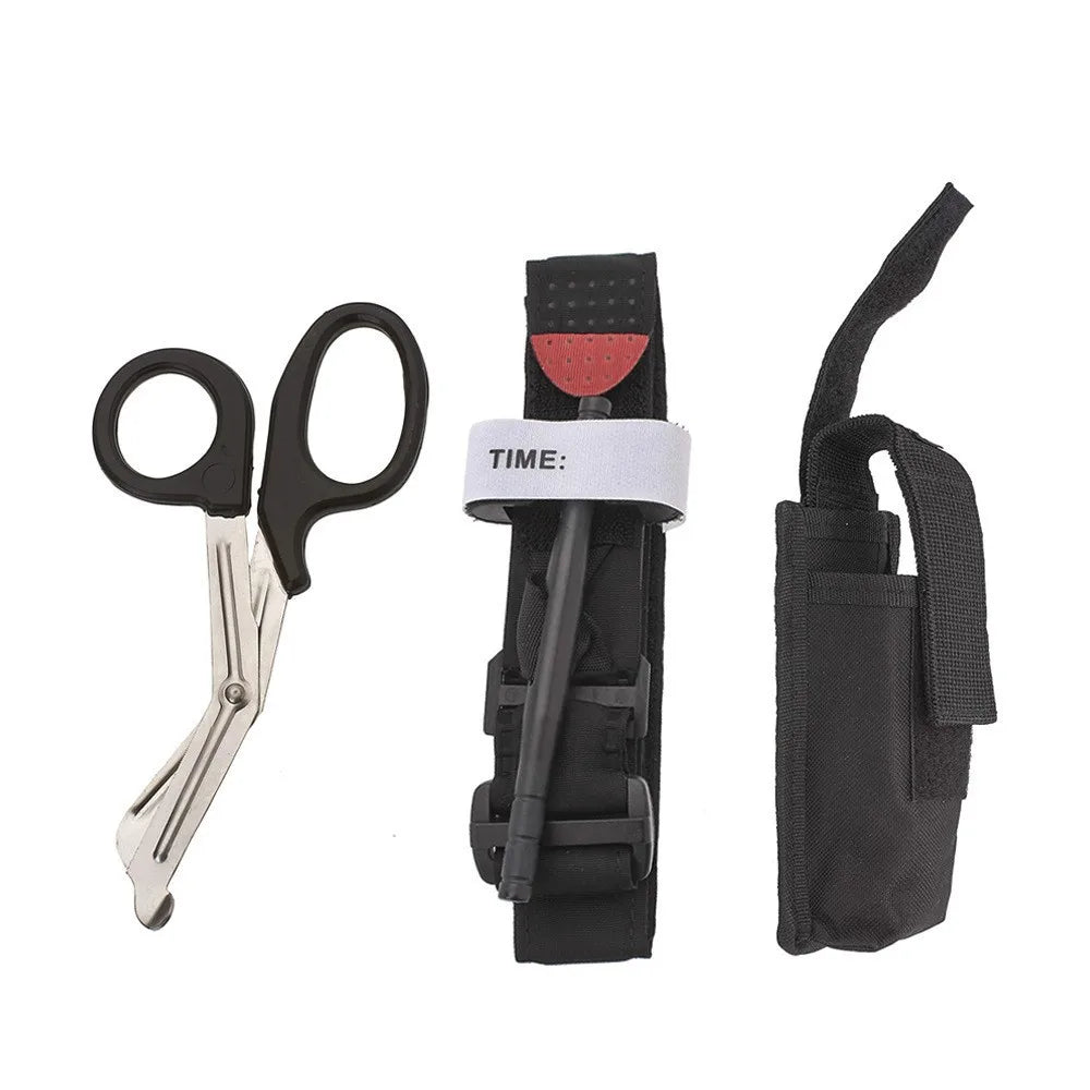 Tourniquet Holsters Pouch With Metal Tourniquet, Scissors, Tactical Tourniquet