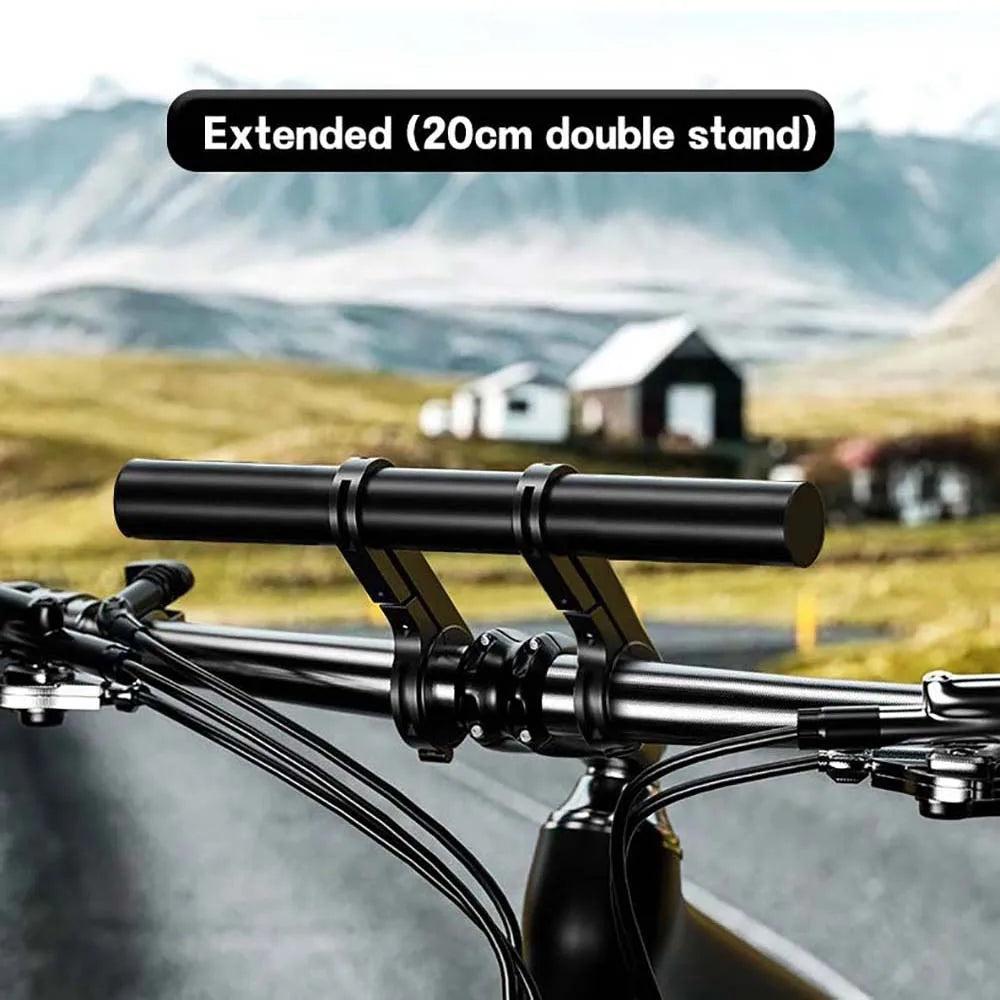 20 cm aluminium fietsstuur met verlengde beugel voor mountainbike koplamp