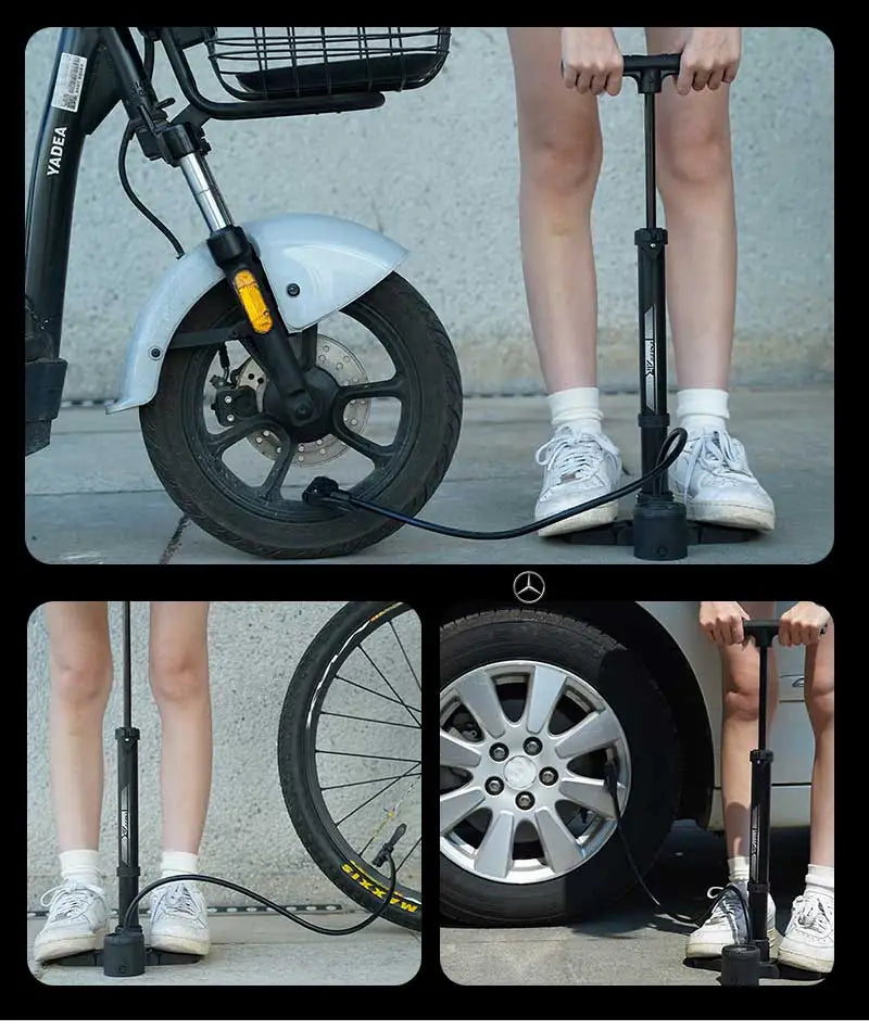 Enlee Fietspedaalpomp Draagbare Verticale Pomp Hoge Druk Moeiteloos Snel