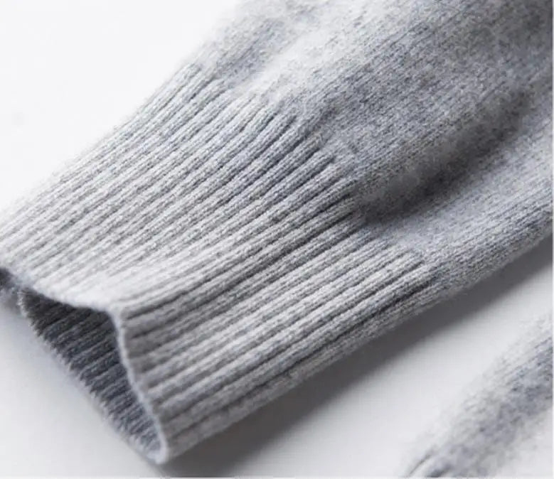 Classic Pullover V Neck Sweater Men Autumn Winter Cashmere Cotton Blend Warm Jumper Clothes Pull