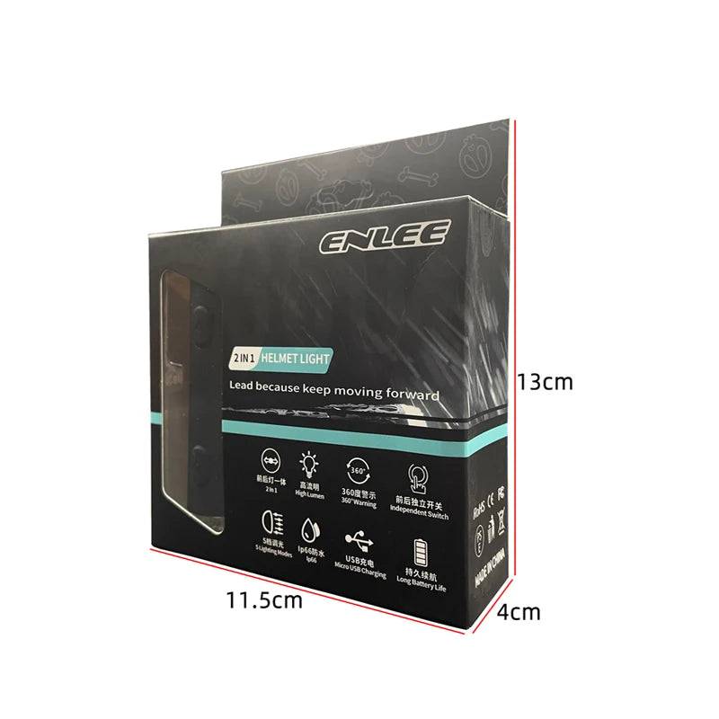 Enlee Fiets Achterlicht USB Oplaadbaar Waterdicht Fiets Veiligheidswaarschuwingslicht