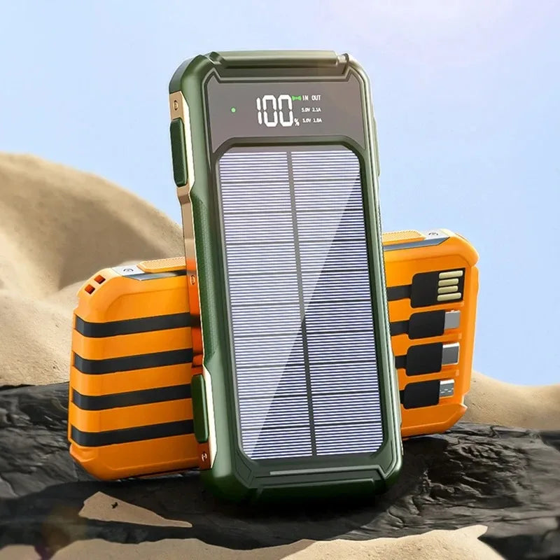80000mAh Large Capacity Portable Outdoor Solar Mobile Power 4 in 1 Built in