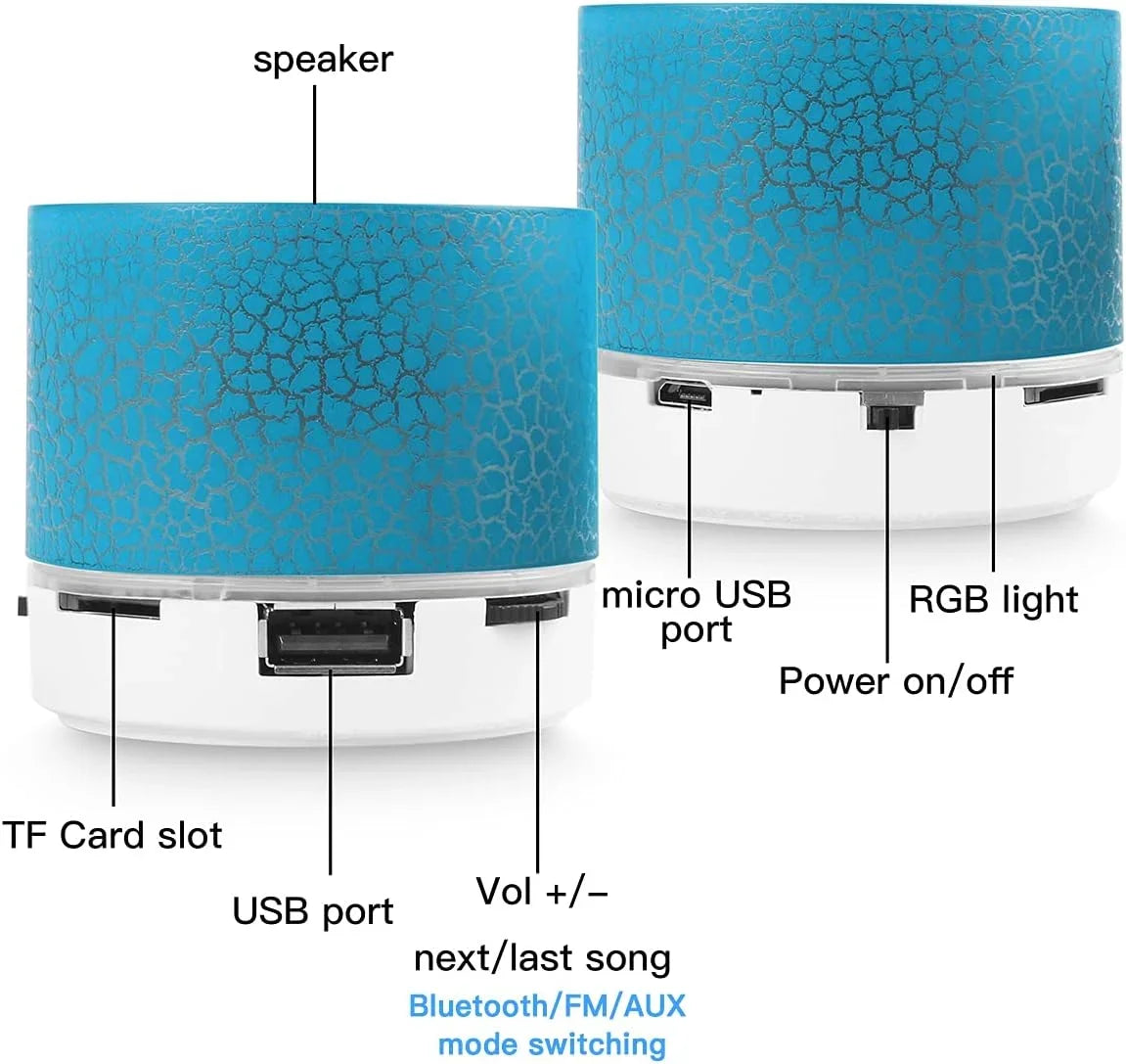TF Draadloze Mini Motion Bluetooth-luidspreker met LED-verlichting, Super Bass