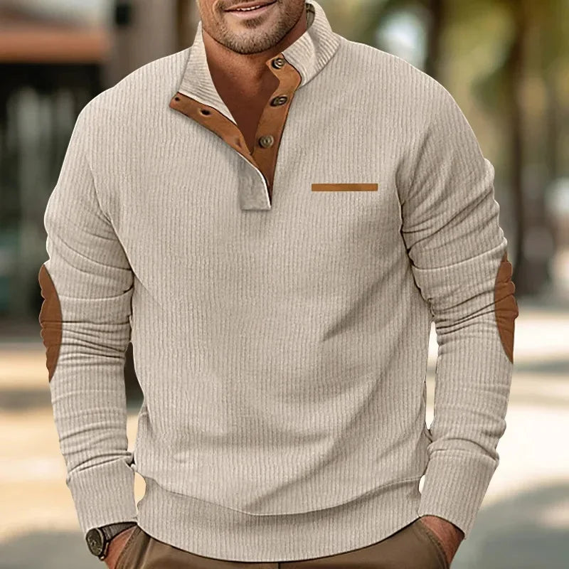 Casual Outdoor Men s Jacket Spring Autumn Corduroy Long Sleeve Stand Collar Sweatshirt Comfortable