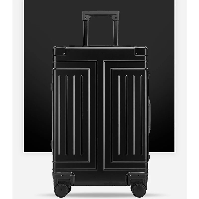 20 24 26 30 Inch Aluminum Trolley Suitcase Waterproof Metallic Cabin Luggage