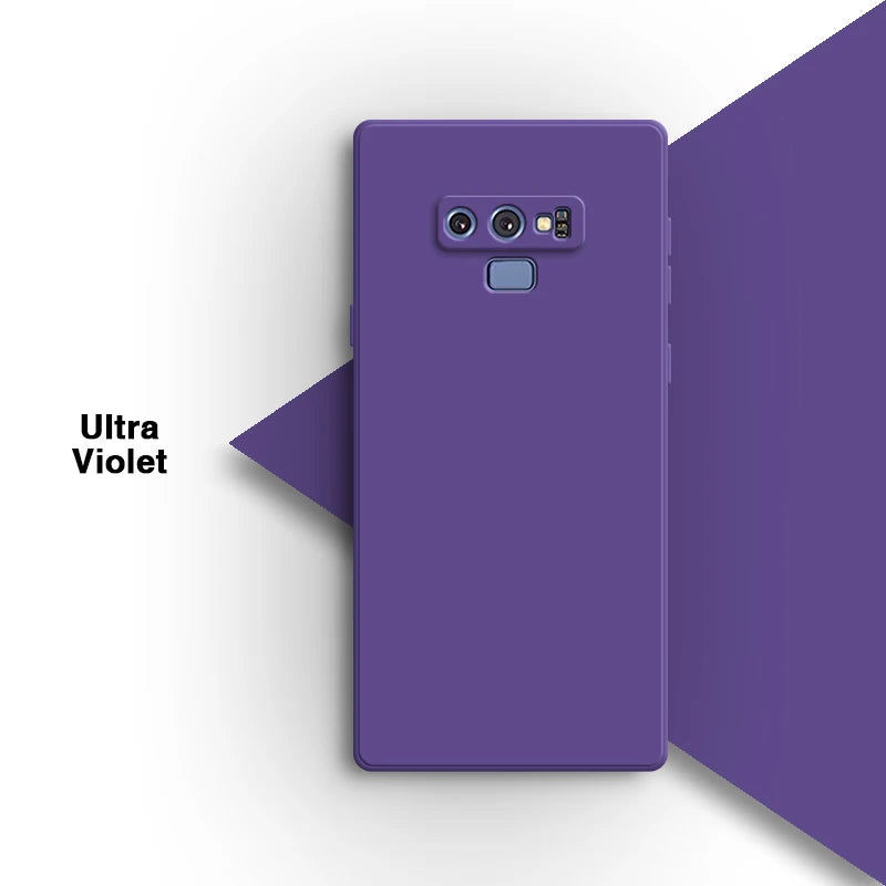 Vierkant vloeibaar siliconen hoesje voor Samsung Galaxy Note9 Note 9 telefoonhoesje Candy