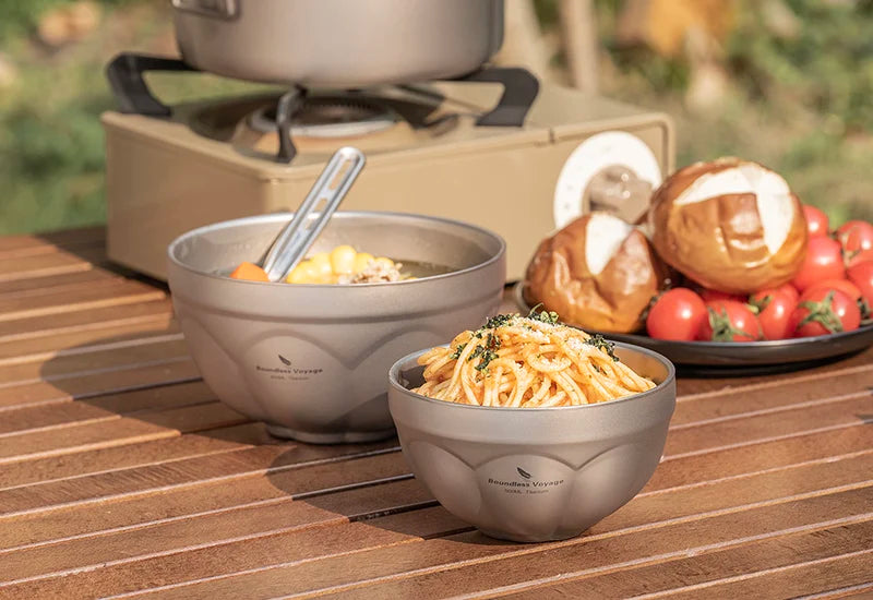 Boundless Voyage 500ml 800ml Titanium Double Wall Insulated Bowl Lightweight