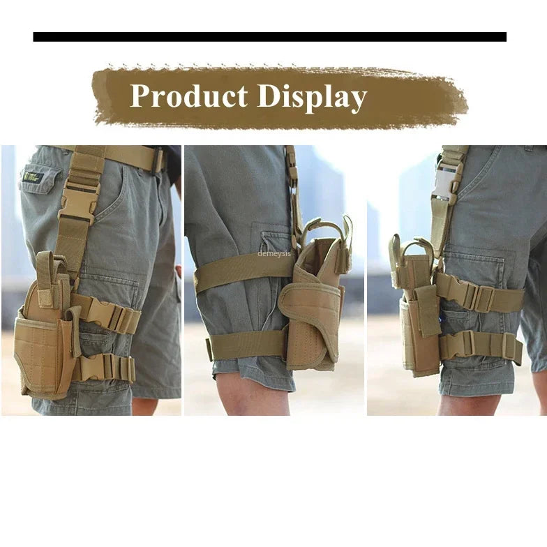 Universal Drop Leg Gun Holster Right Handed Tactical Thigh Pistol Bag Pouch Legs Harness for All
