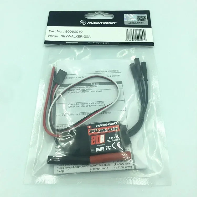 Hobbywing Skywalker 20a 30a 40 50a 60 80a 100a Brushless Esc Speedcontroler With