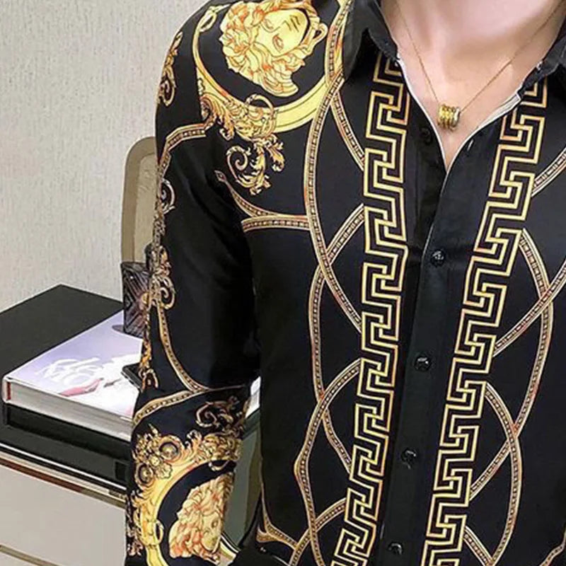 Summer Korean Style Retro Elegant Fashion Loose Casual Handsome Men s Shirt