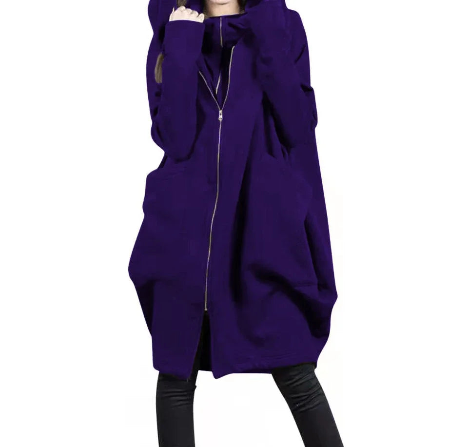 Hoodies Baggy Hooded Sweatshirt for Women Full Zip Up Woman Tops With Zipper In Loose Harajuku