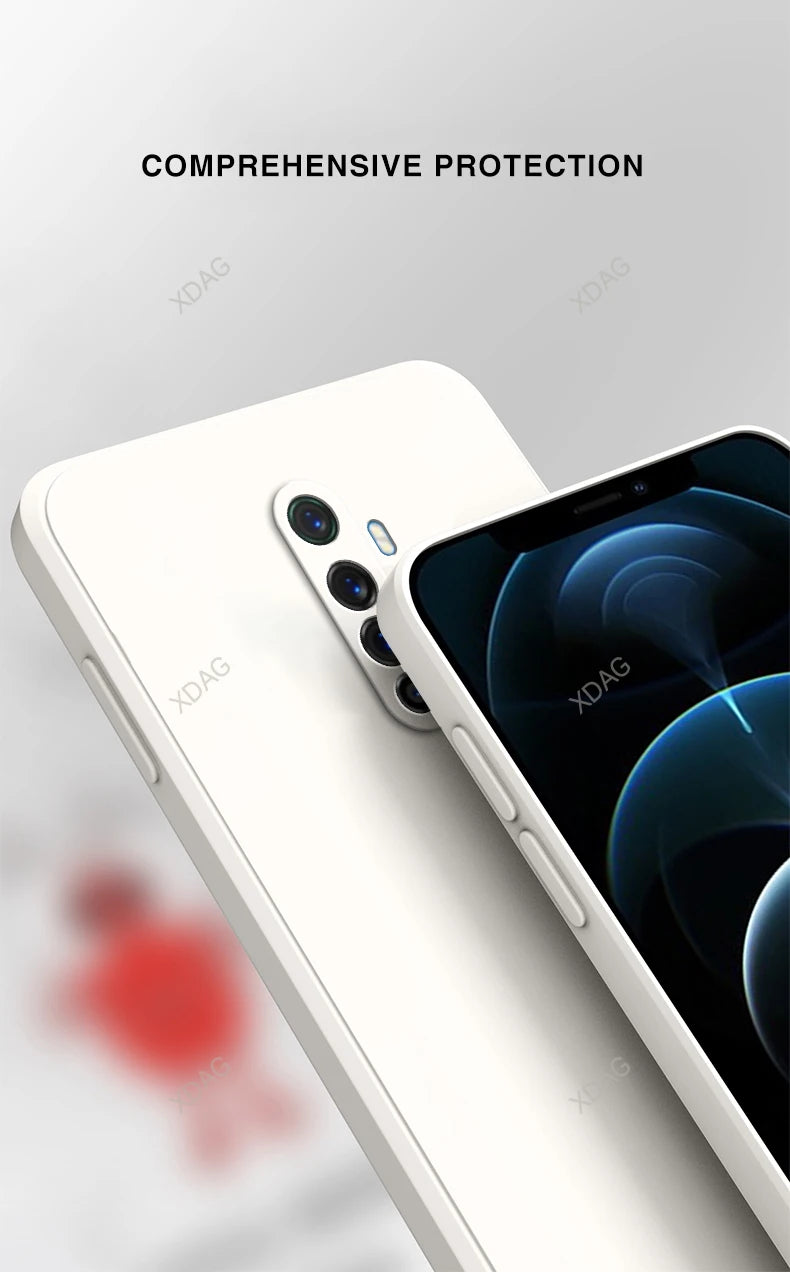 Vloeibare siliconen achterkant voor de Oppo Realme X2 Pro X2Pro 6.5 Rmx1931-lens