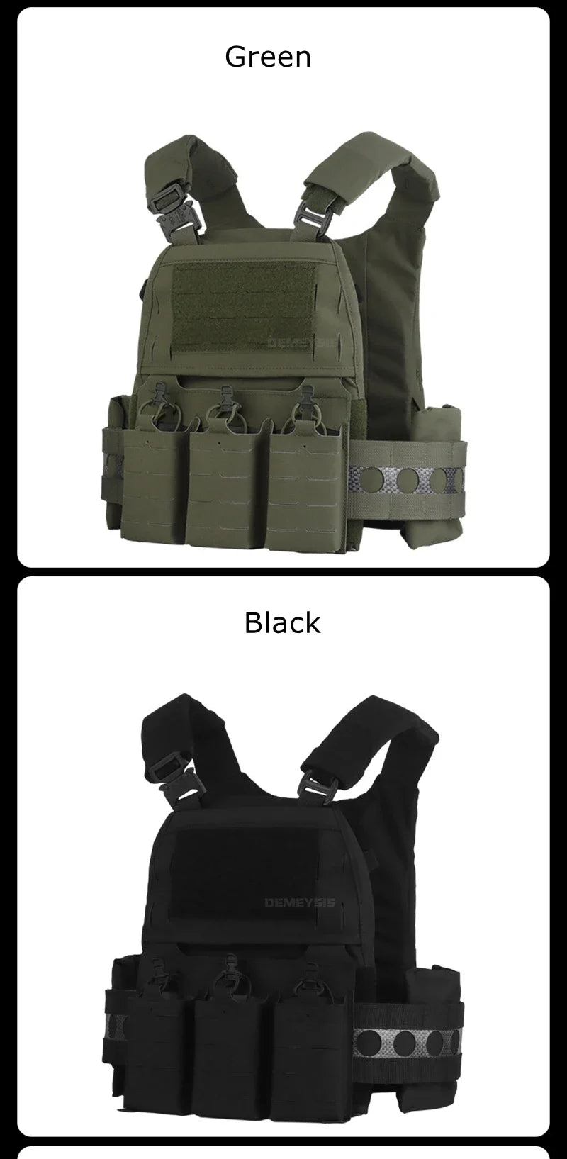 Tactical Vest Airsoft Plate Carrier Military Training Modular Molle System with Triple Magazine