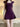 Spicy Girl Solid Purple Short Sleeved Dress Womens Summer Underlay Square Collar